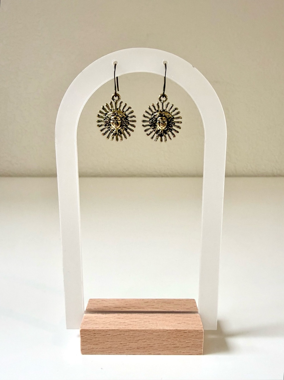 Gold Sunburst Earrings